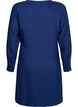 Long sleeve viscose dress with a wrap look, Medieval Blue, Packshot image number 1