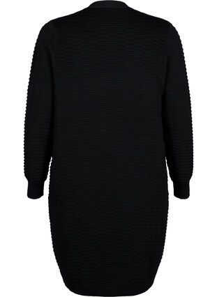 Knitted cardigan in cotton-viscose mix, Black, Packshot image number 1