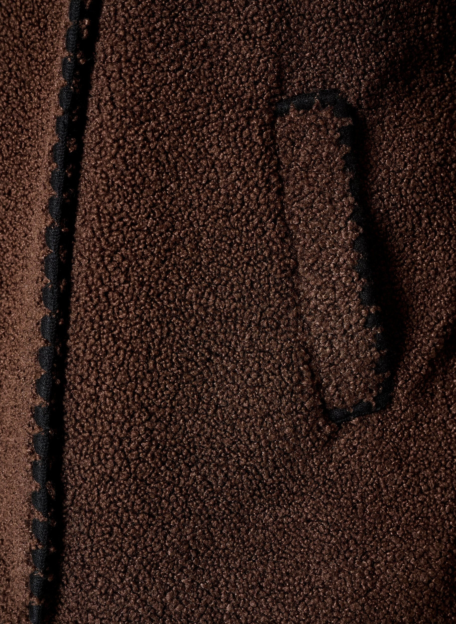 ZizzifashionTeddy jacket with contrast details, Brown, Packshot image number 2