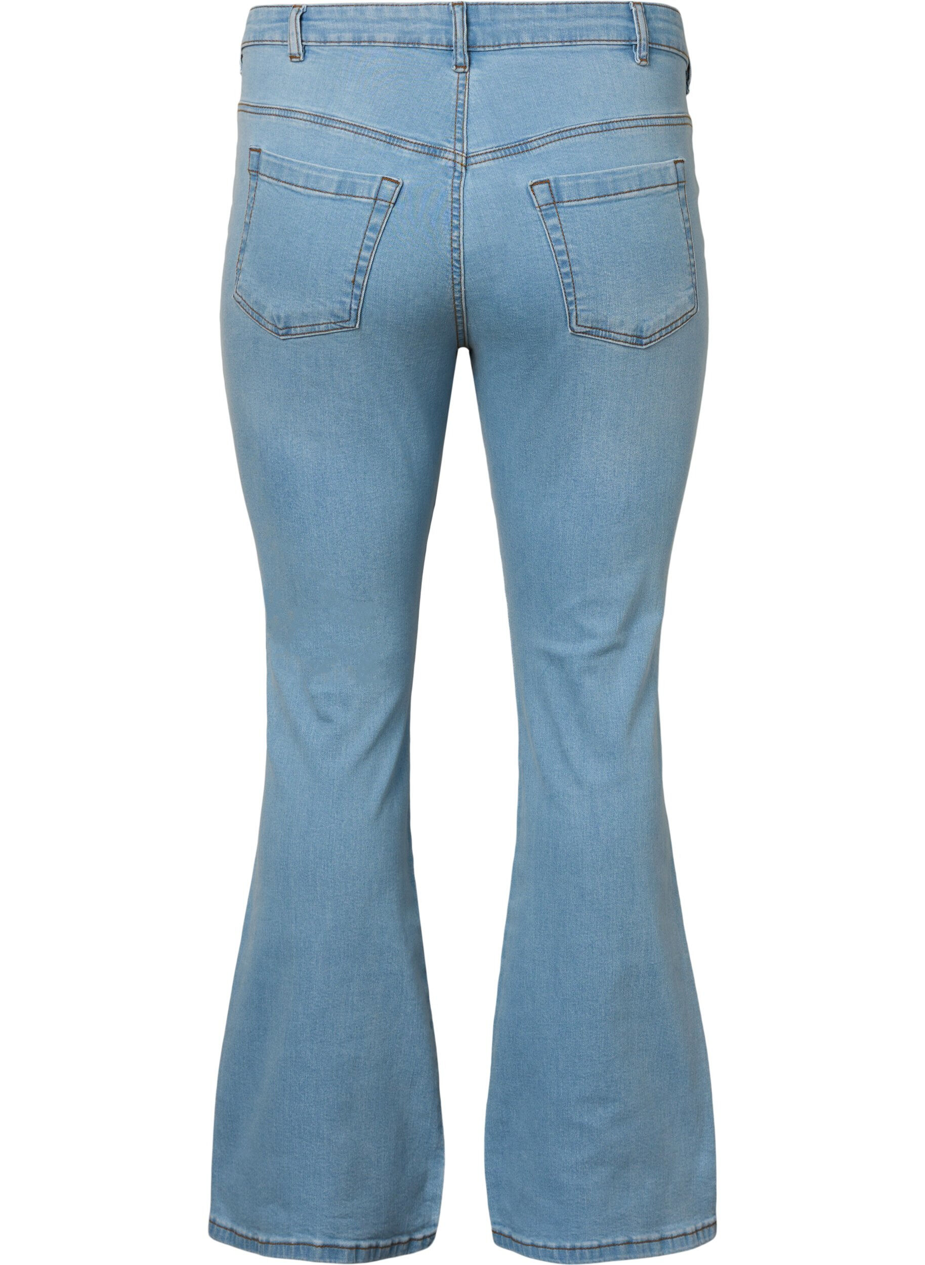 Zizzifashion High-waisted Ellen bootcut jeans, Light Blue, Packshot image number 1