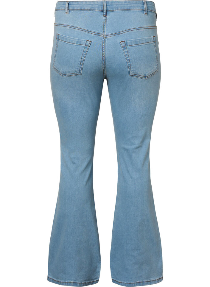 High-waisted Ellen bootcut jeans, Light Blue, Packshot image number 1