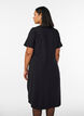 Cotton dress with twist detail, Black, Model image number 2