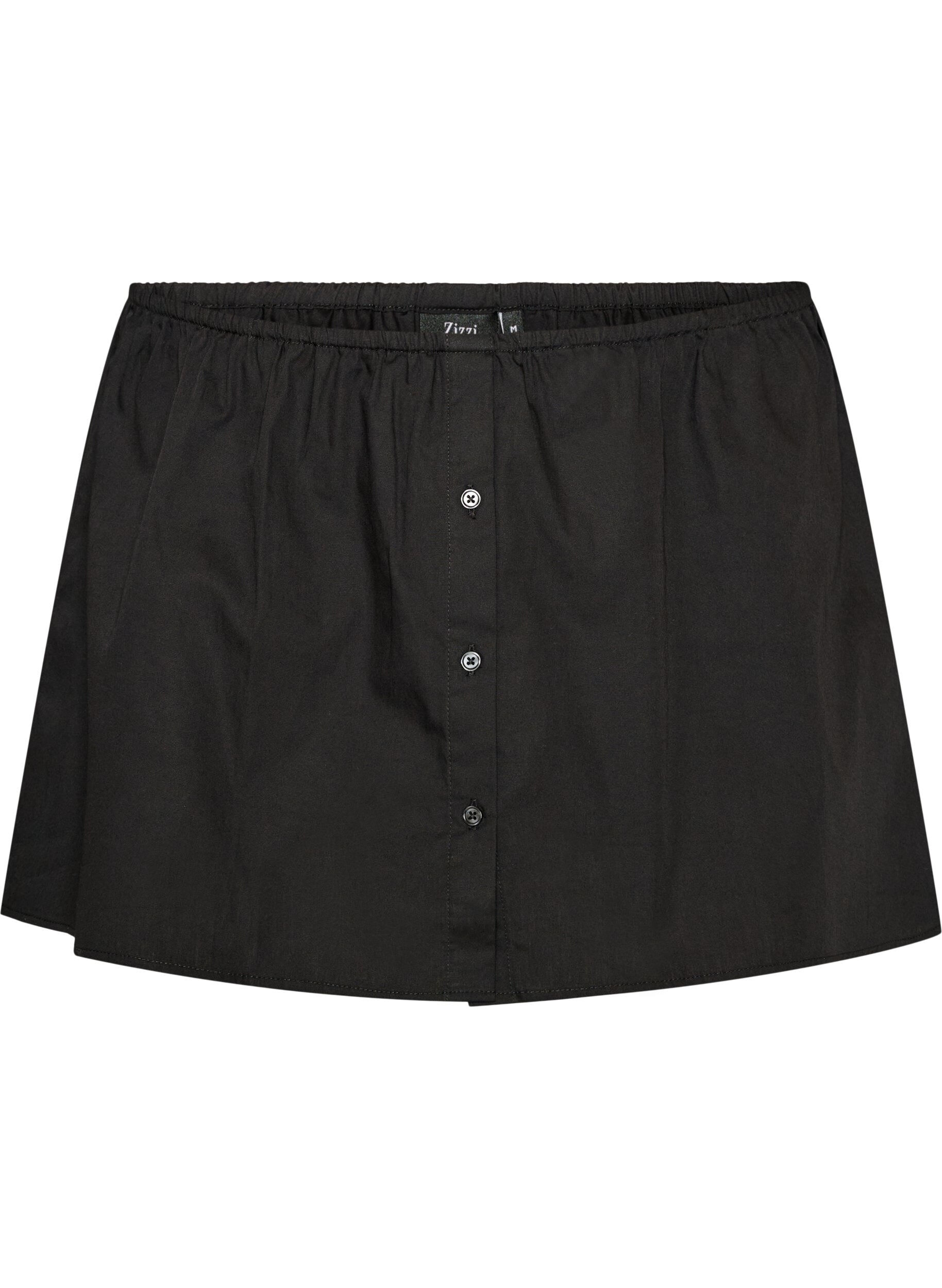 ZizzifashionShirt extender in 100% cotton, Black, Packshot image number 0