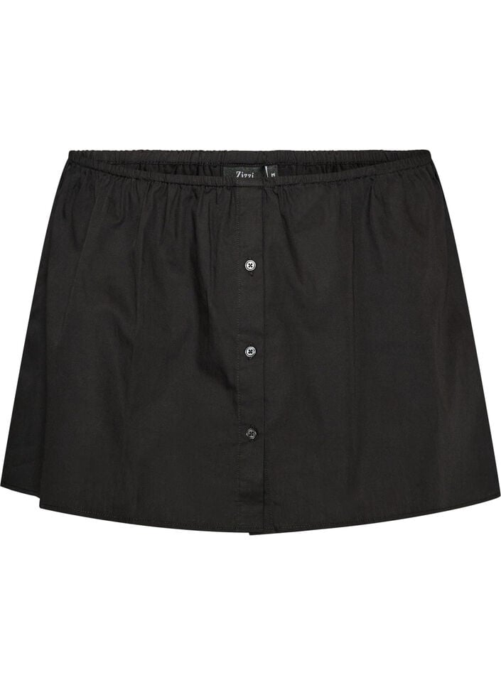 Shirt extender in 100% cotton, Black, Packshot image number 0