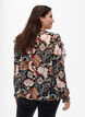Shirt blouse with ruffles and paisley print, Black Paisley, Model image number 1