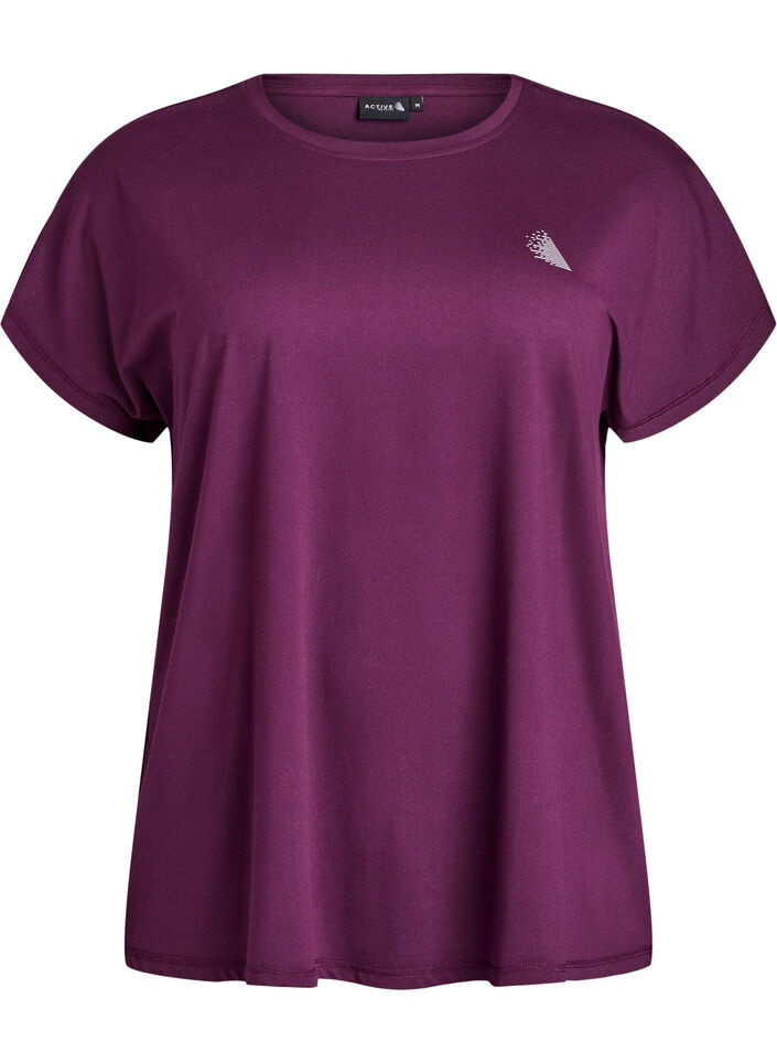 Solid-coloured training T-shirt, Purple, Packshot image number 0