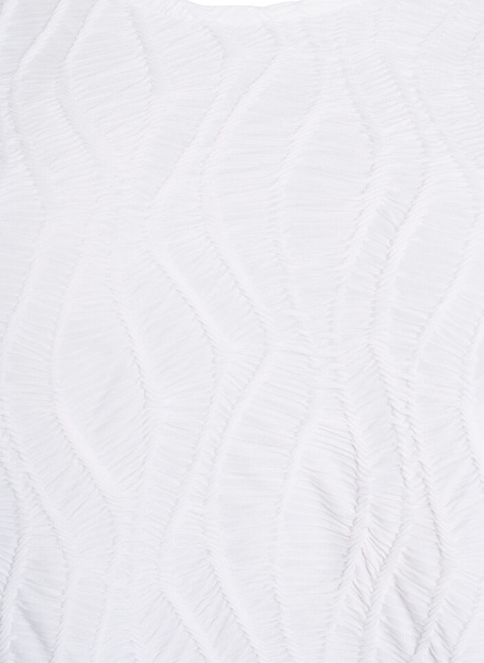 Blouse with texture and 3/4 sleeves, White, Packshot image number 2