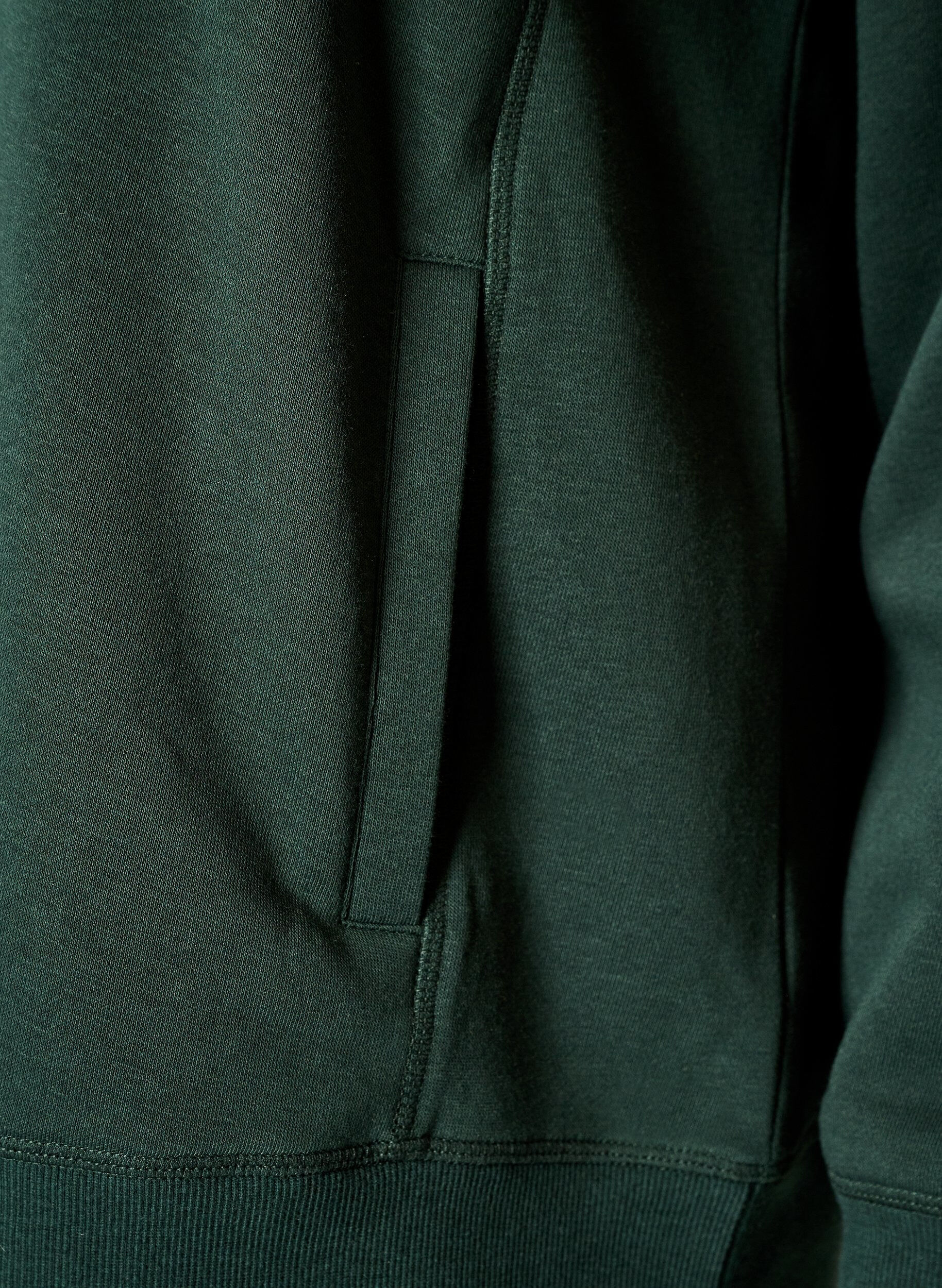 ZizzifashionSweatshirt with high collar and pockets, Green, Packshot image number 3
