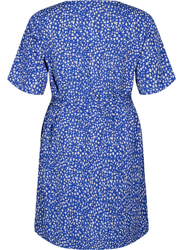 FLASH - Short sleeve dress with belt, Surf the web Dot, Packshot image number 1