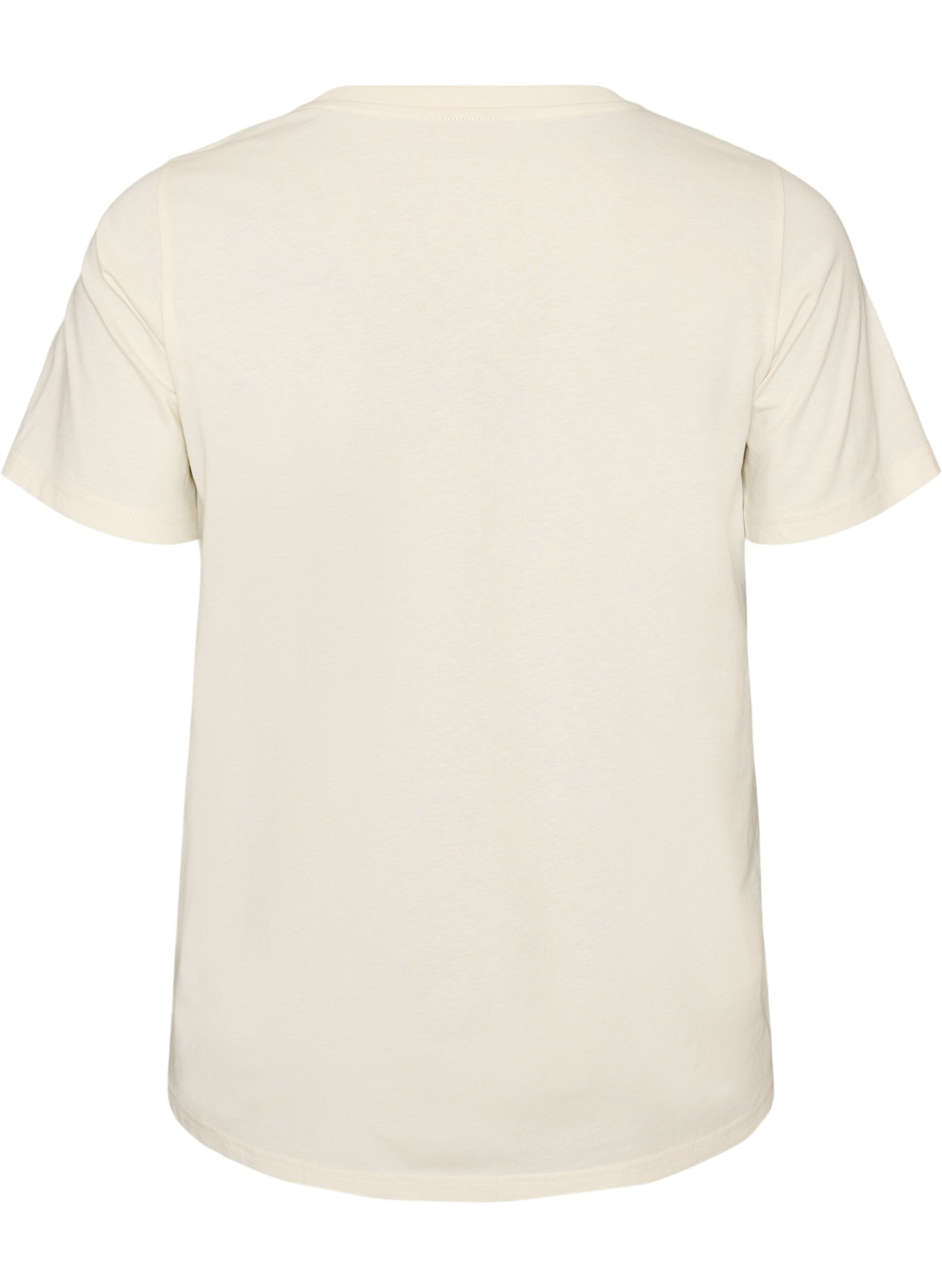 ZizzifashionCotton T-shirt with print, Vanilla, Packshot image number 1