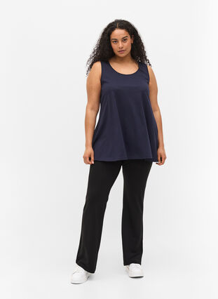 Cotton top with rounded neckline, Night Sky Solid, Model image number 2