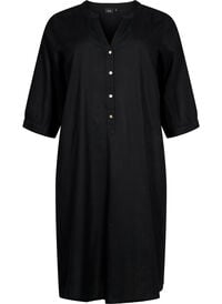 Long shirt dress with 3/4 sleeves