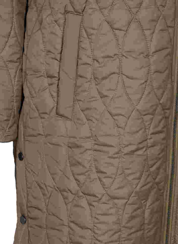 Quilted thermal jacket with zip and pockets, Falcon, Packshot image number 3