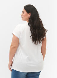 2-pack short-sleeved t-shirts, Bright White / Black, Model