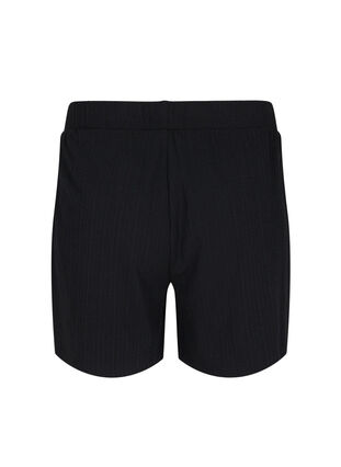 Loose shorts with structure, Black, Packshot image number 1