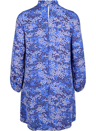 FLASH - Long sleeve dress with print, Dazzling Blue AOP, Packshot image number 1