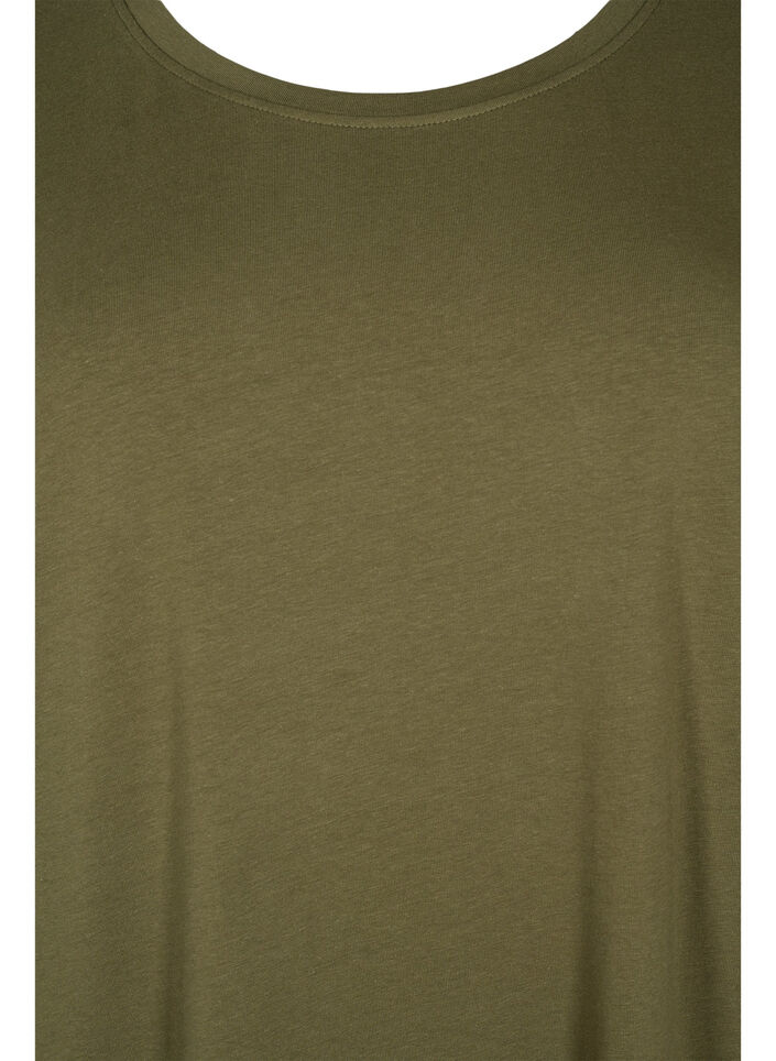 Cotton dress with short sleeves, Ivy Green, Packshot image number 2