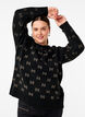 Patterned pullover, Black Mel. Nomad, Model image number 0
