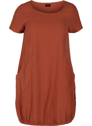 Short-sleeved cotton dress, Arabian Spice, Packshot image number 0