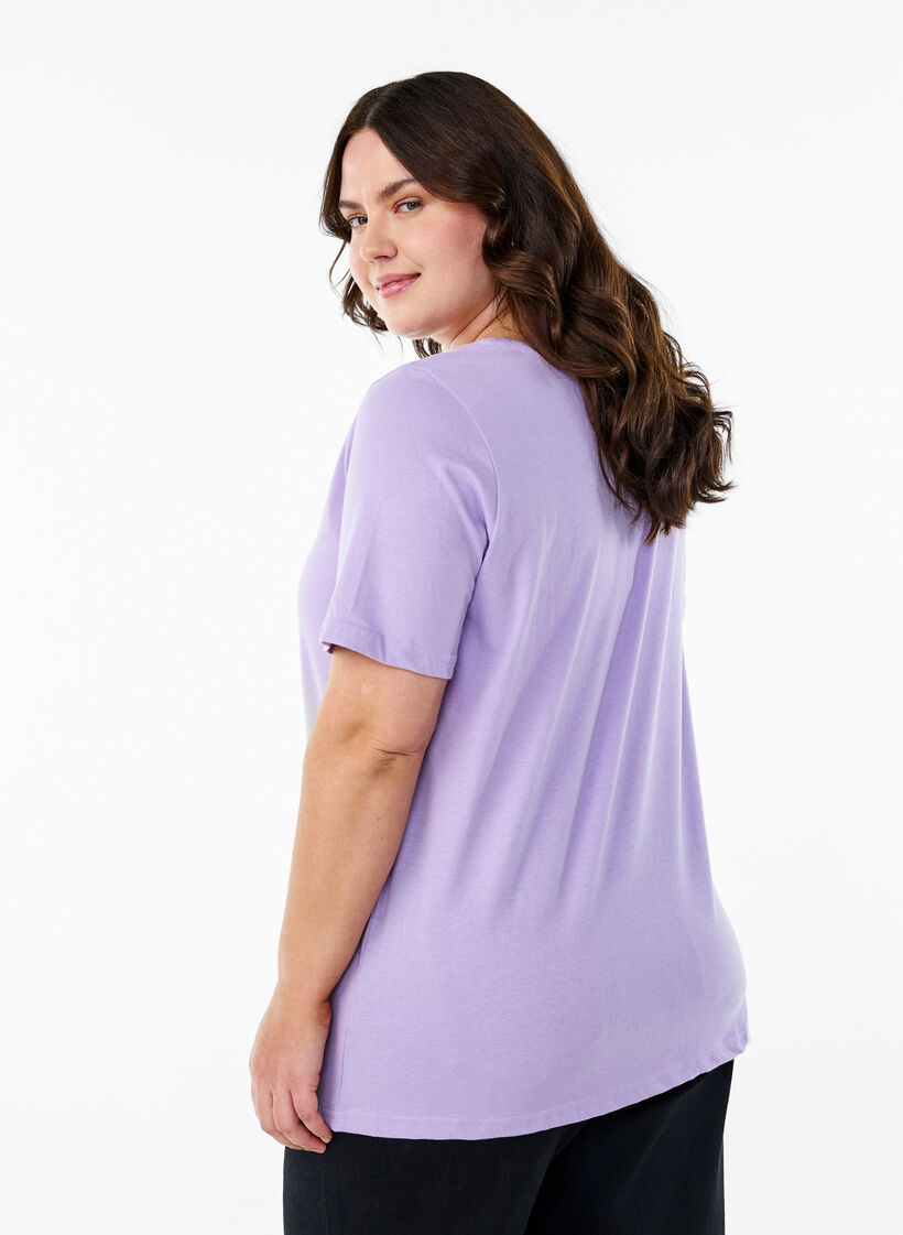 FLASH - T-shirt with motif, Purple, Model image number 2