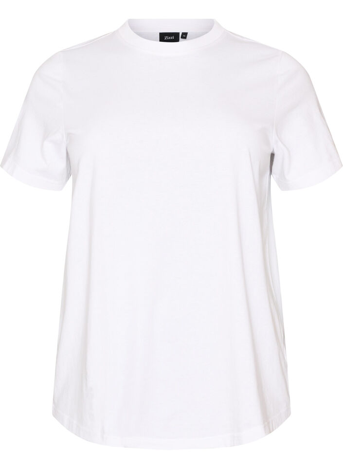 Cotton T-shirt with print, White, Packshot image number 0