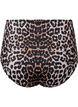 High-waisted bikini bottoms with print, Brown, Packshot image number 1