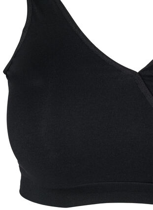 V-neckline bra, Black, Packshot image number 2