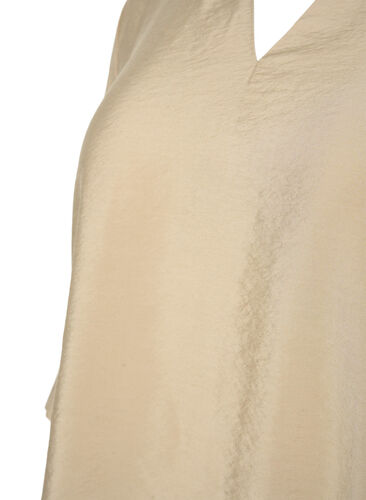 Solid color blouse with 3/4 sleeves, Coriander, Packshot image number 2