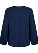 Long-sleeved blouse with structure, Navy Blazer, Packshot image number 1