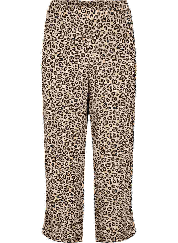 Trendy leopard print trousers, Leo AOP, Packshot image number 0