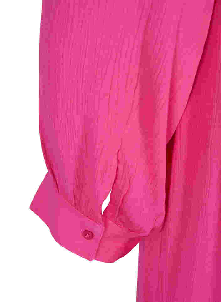 Viscose tunic with 3/4 sleeves, Magenta, Packshot image number 3