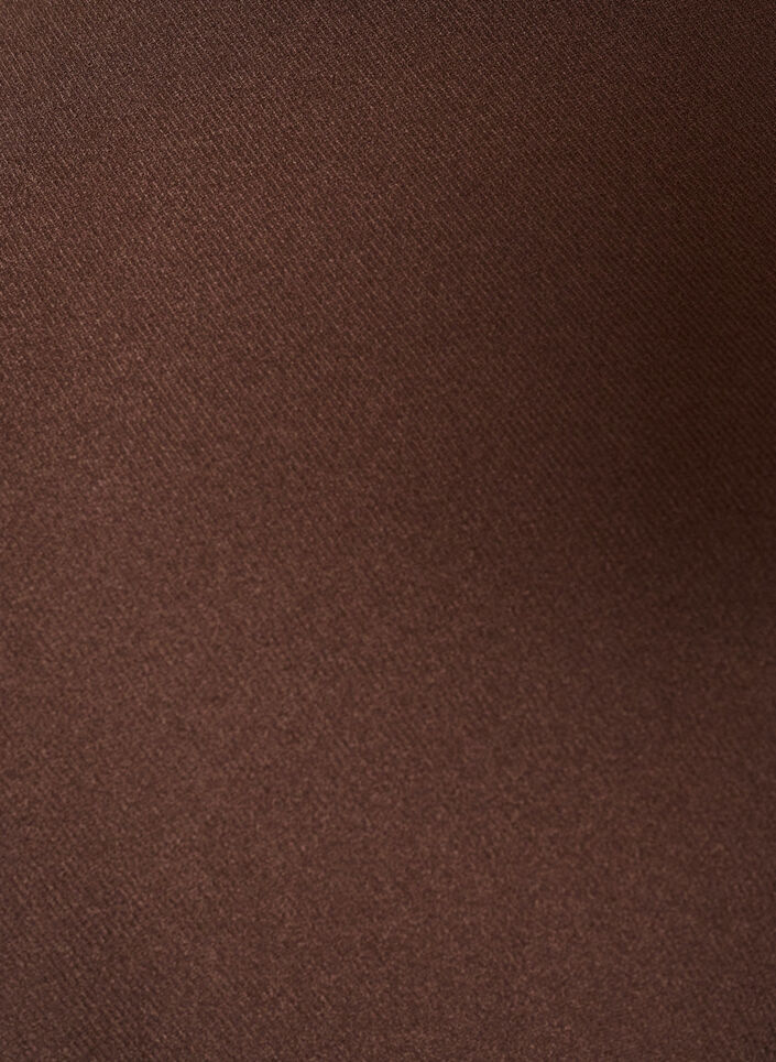 Jersey dress with draping and decorative buckle, Brown, Packshot image number 2