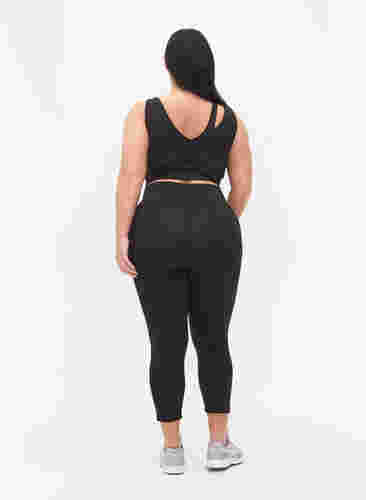 Close-fit workout capris, Black, Model image number 1