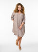 Long shirt in linen and viscose, Brown, Model image number 1