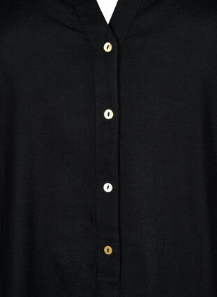 Long shirt dress with 3/4 sleeves, Black, Packshot image number 2