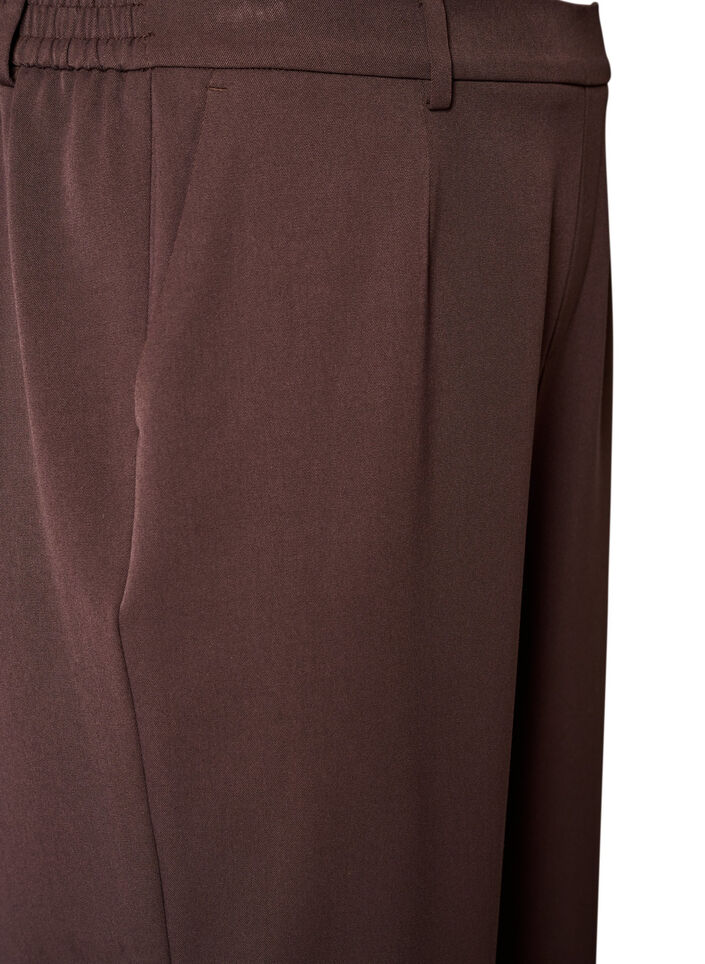 High-waisted tailored trousers with straight fit, Brown, Packshot image number 2
