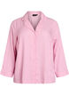 Seersucker pyjama shirt with long sleeves, Pink, Packshot image number 0