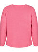 Knitted blouse with v-neck and long sleeves, Bubblegum Wh. Mel., Packshot image number 1