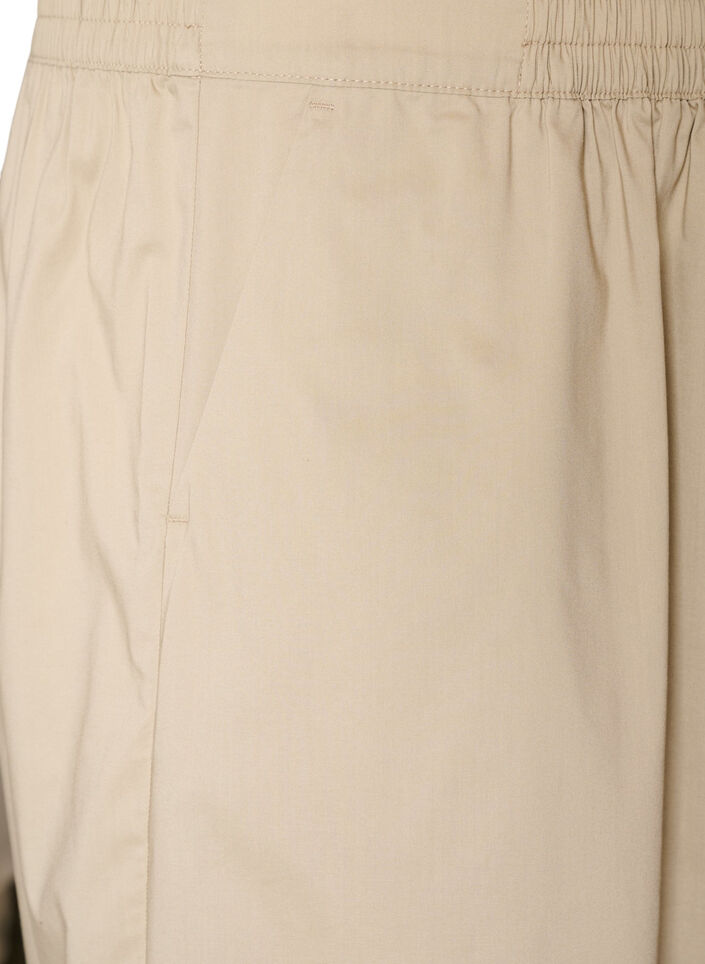 Balloon trousers with pockets and an elasticated waistband, Beige, Packshot image number 2