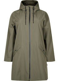 Raincoat with pockets and hood, Grape Leaf, Packshot