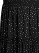 Long A-line chiffon skirt with polka dots, Black, Packshot image number 2