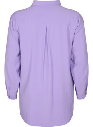 Long shirt in viscose blend, Bougainvillea, Packshot image number 1