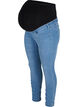 Maternity jeggings in a cotton blend, Light blue denim, Packshot image number 0