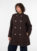 A-line coat with gold buttons, Brown, Model image number 0