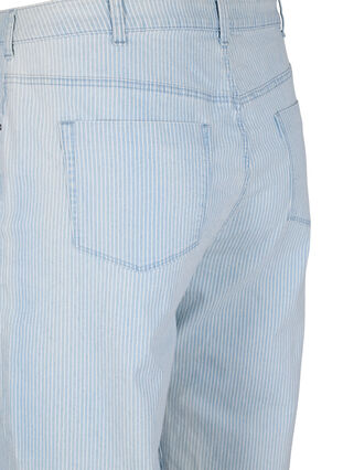 Straight, ankle length jeans with stripes, Light Blue Stripe, Packshot image number 3