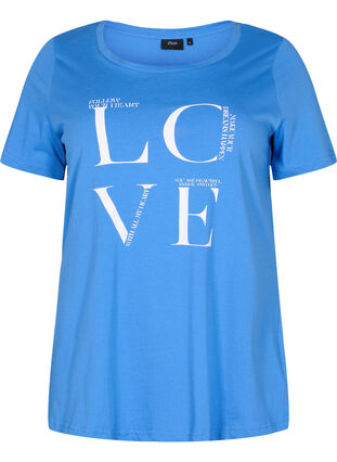 Short-sleeved cotton t-shirt with print, Regatta LOVE, Packshot image number 0