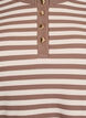 Striped jersey blouse with a ribbed texture, Vanilla, Packshot image number 2