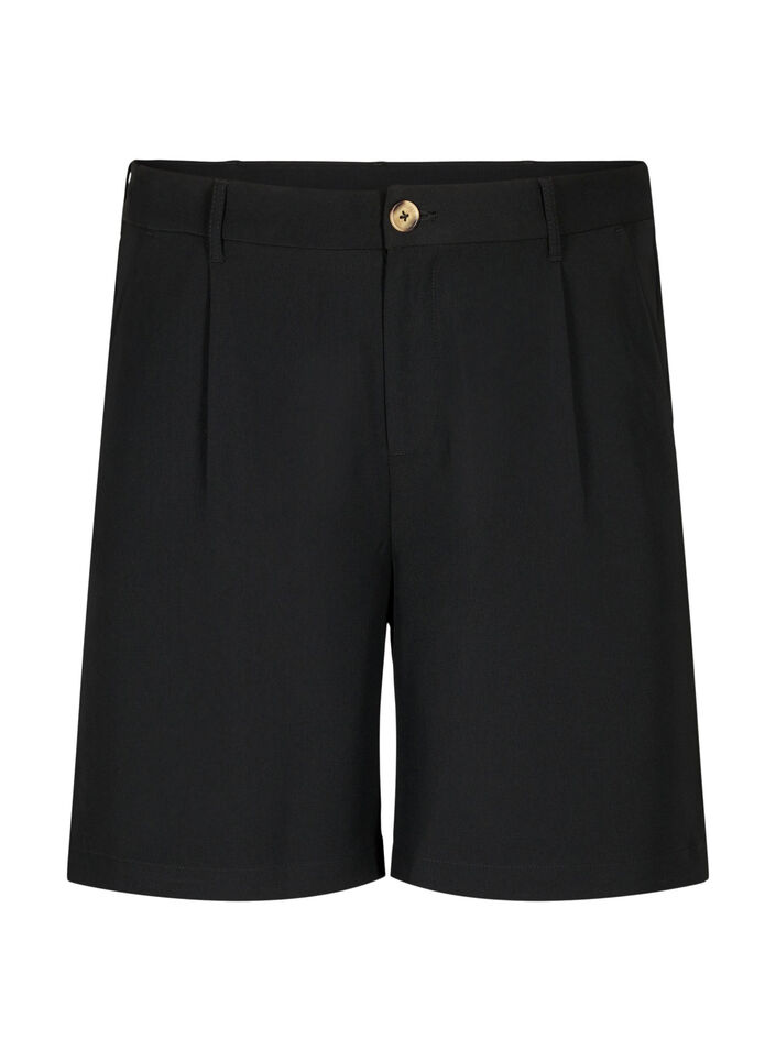 Bermuda shorts with high waist, Black, Packshot image number 0