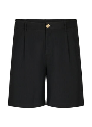 Bermuda shorts with high waist, Black, Packshot image number 0