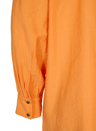 Tunic with buttons and ruffle details, Tangelo, Packshot image number 3